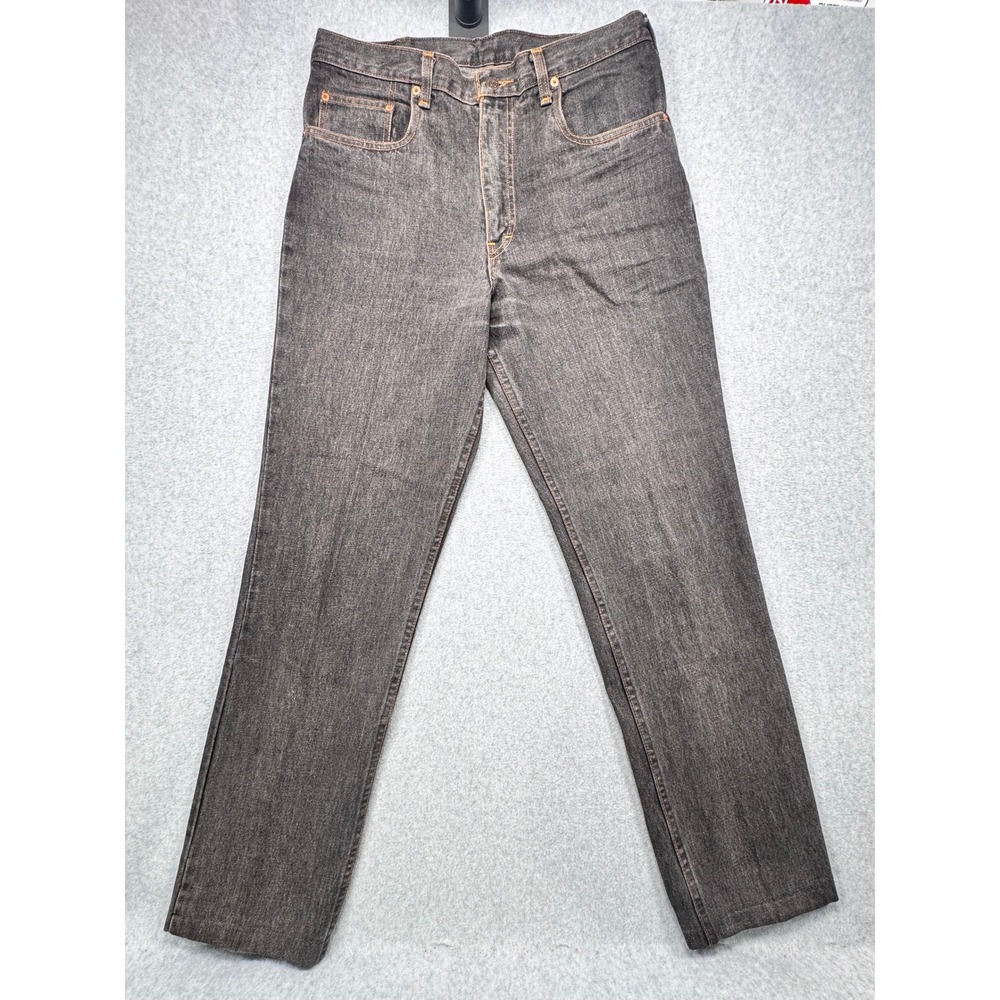 Polo Ralph Lauren Authentic Dungarees Mens Black Jeans 34 H494 Made in Canada